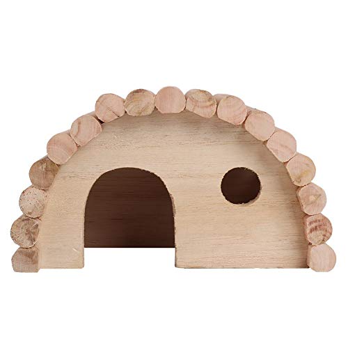 ViaGasaFamido Hamster Wooden House, Small Animal Hideout Hut Chew Cage Toy for Dwarf Hamster Rat Mouse Gerbil Hedgehog