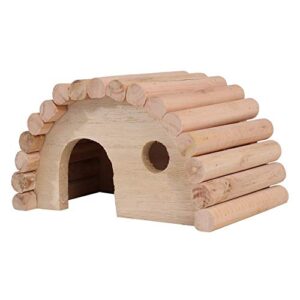 ViaGasaFamido Hamster Wooden House, Small Animal Hideout Hut Chew Cage Toy for Dwarf Hamster Rat Mouse Gerbil Hedgehog