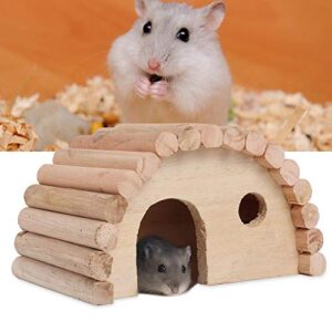 ViaGasaFamido Hamster Wooden House, Small Animal Hideout Hut Chew Cage Toy for Dwarf Hamster Rat Mouse Gerbil Hedgehog