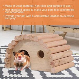 ViaGasaFamido Hamster Wooden House, Small Animal Hideout Hut Chew Cage Toy for Dwarf Hamster Rat Mouse Gerbil Hedgehog