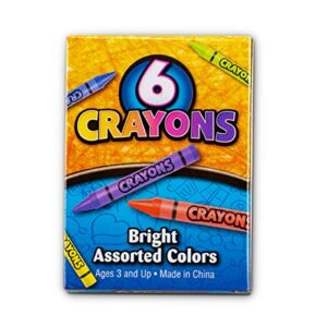 Bedwina Bulk Crayons - 720 Crayons! Case Of 120 6-Packs, Premium Color Crayons for Kids, Non-Toxic for Party Favors, Restaurants, Goody Bags, Stocking Stuffers