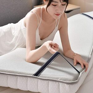 ASIERY Memory Foam Latex Mattress Folding Mattress Queen/King/Double/Full Size Bedspread Breathing Foam Tatami Mattress, White, Thickness 9cm (Size : 150200cm)