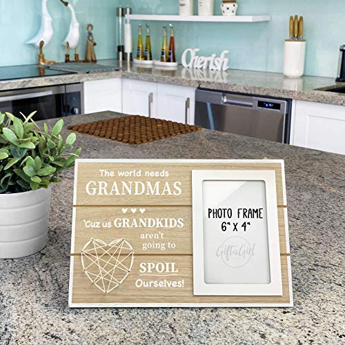 GIFTAGIRL Grandma Mothers Day or Grandma Birthday Gifts - Lovely for Mothers Day or Birthday Gifts, our Beautifully Quoted Picture Frames are perfect for any Occasion and Arrive Beautifully Gift Boxed