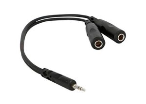rockville rc135trs 3.5mm male to dual 1/4" trs female headphone splitter cable