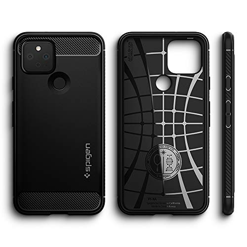 Spigen Rugged Armor Designed for Pixel 5 Case (2020) - Matte Black