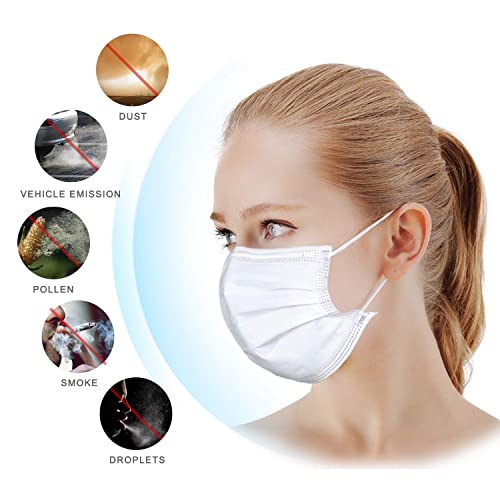 [80 Pcs] Individually Wrapped Tomorotec Disposable Protective Face Masks Assorted Colors (Value Pack of 80, 4 Colors) 20 PCS for Each Color