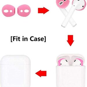 JNSA Fit in Case Airpods Tips Ear Skins AirPods Covers Compatible with AirPods 2 / AirPods 1 / EarPods, Ultra-Thin Anti-Slip Earbuds Silicone AirPods Ear Tips,6 Pairs 6 Colors