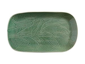 maxwell & williams panama serving platter in gift box, stoneware, kiwi green, 34 x 19 cm