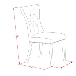 East West Furniture GAP6T50 Parson Chair, Standard Height