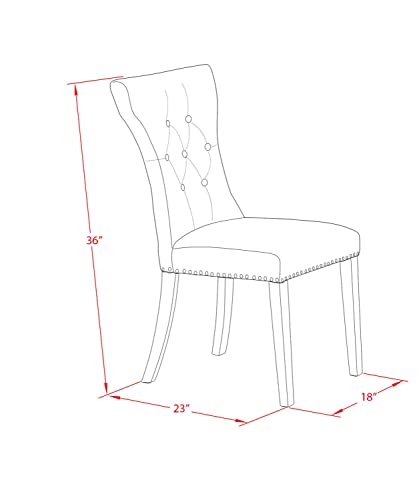 East West Furniture GAP6T50 Parson Chair, Standard Height