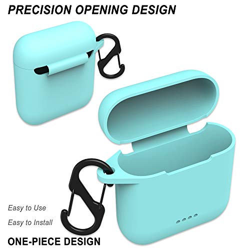 Aotao Silicone Case for TOZO T6, Soft and Flexible, Scratch/Shock Resistant Silicone Cover for TOZO T6 Headphones (Teal)