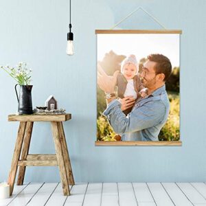 bestdeal depot Poster Hanger Frame with Your Photos, Custom Poster Prints Wall Art for Living Room, Bedroom Wooden Framed Magnet Ready to Hang 18x24 inches