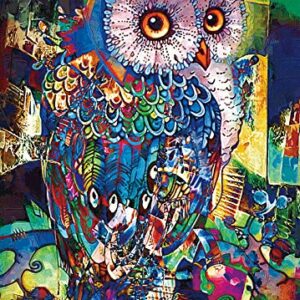 Jigsaw Puzzles 1000 Pieces for Adults, Owl Puzzle, Fun Oil Painting Animal Puzzles for Education & Relaxation, Brain IQ Developing, Funny Puzzles for Christmas