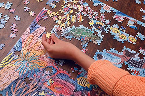 eeBoo: Piece and Love Coral Reef 1000 Piece Square Adult Jigsaw Puzzle, Puzzle for Adults and Families, Glossy, Sturdy Pieces and Minimal Puzzle Dust