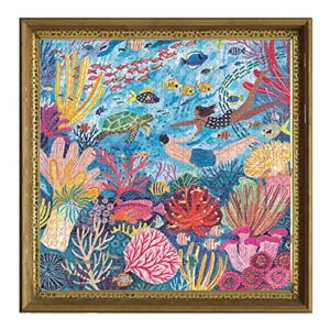 eeBoo: Piece and Love Coral Reef 1000 Piece Square Adult Jigsaw Puzzle, Puzzle for Adults and Families, Glossy, Sturdy Pieces and Minimal Puzzle Dust