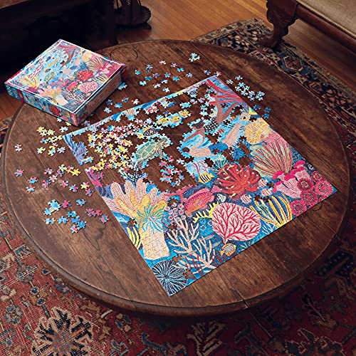 eeBoo: Piece and Love Coral Reef 1000 Piece Square Adult Jigsaw Puzzle, Puzzle for Adults and Families, Glossy, Sturdy Pieces and Minimal Puzzle Dust