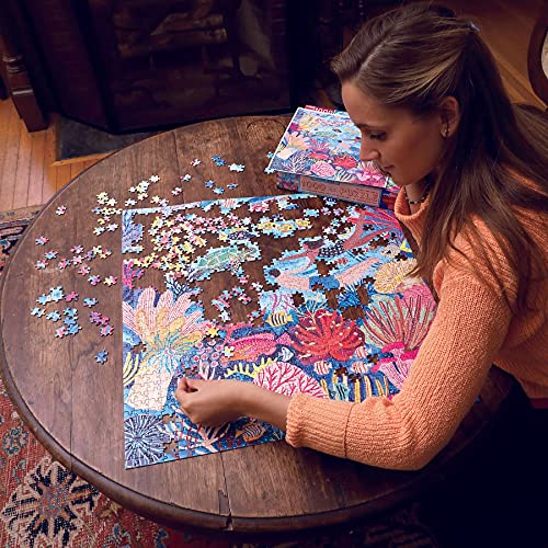 eeBoo: Piece and Love Coral Reef 1000 Piece Square Adult Jigsaw Puzzle, Puzzle for Adults and Families, Glossy, Sturdy Pieces and Minimal Puzzle Dust