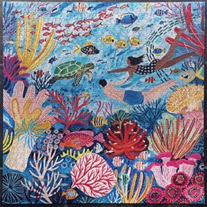 eeBoo: Piece and Love Coral Reef 1000 Piece Square Adult Jigsaw Puzzle, Puzzle for Adults and Families, Glossy, Sturdy Pieces and Minimal Puzzle Dust