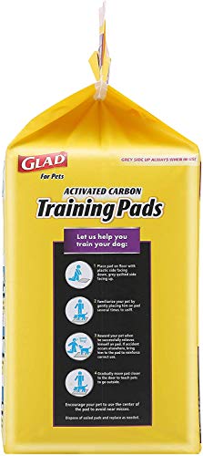 Glad for Pets JUMBO-SIZE Charcoal Puppy Pads | Black Training Pads That ABSORB & Neutralize Urine Instantly | New & Improved Quality Puppy Pee Pads, 30 Count - 2 Pack (60 Pads Total)