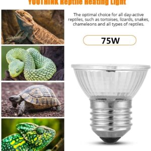 GOTOTOP 75 Watt UVA UVB Mercury Vapor Bulb/Light/Lamp for Reptile and Amphibian Use - Excellent Source of Heat and Light for UV and Basking