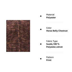 Suede Velvet Horse Belly Print Fabric Upholstery 54" Wide Sold by The Yard (Horse Belly Chestnut)