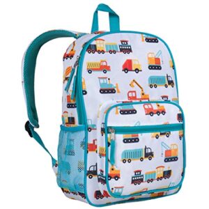 wildkin day2day kids backpack for boys and girls, perfect for elementary backpack for kids, features front and 2 side mesh pocket, ideal size for school and travel backpacks (modern construction)