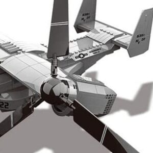 Bell Boeing V-22 Osprey Tiltrotor Aircraft Fighter Model Well Detailed Building Blocks Brick Building Set Aircraft Model Building Toy Plane Helicopter Toy Bricks Set - For Teens and Adults