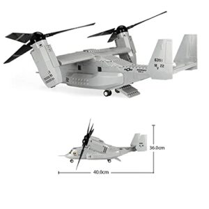 Bell Boeing V-22 Osprey Tiltrotor Aircraft Fighter Model Well Detailed Building Blocks Brick Building Set Aircraft Model Building Toy Plane Helicopter Toy Bricks Set - For Teens and Adults