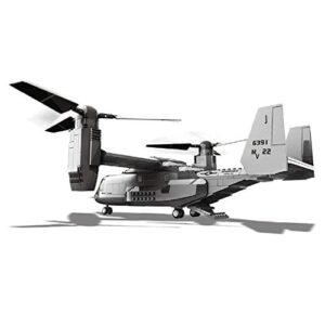 Bell Boeing V-22 Osprey Tiltrotor Aircraft Fighter Model Well Detailed Building Blocks Brick Building Set Aircraft Model Building Toy Plane Helicopter Toy Bricks Set - For Teens and Adults