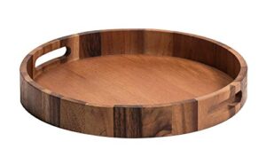 kalmar home round serving tray | charcuterie board | acacia wood | environmentally friendly | 15 in