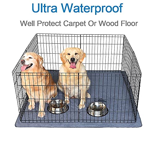 2PCS Non-Slip Pee Pads for Dogs 54" x 54", Washable Puppy Pads with Fast Absorbent, Reusable, Waterproof Rug for Training, Whelping, Housebreaking, Incontinence for Dog Playpen