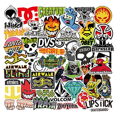 Skateboard Stickers Pack Cool Decals 100pcs for Laptop Teens Sticker