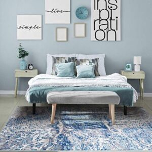 luxe weavers beverly collection modern area rug 6494 blue 8x10