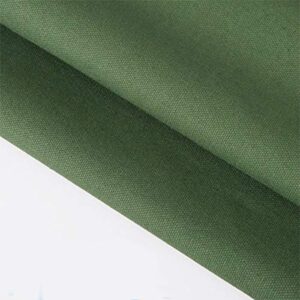 sheicon 100% cotton fabric by the yard 60-inch wide solid colors 10 oz canvas fabric color army green size 1 yard