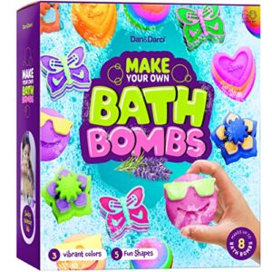 bath bomb making kit for kids - kids crafts science project - gifts for girls and boys ages 6-12 - craft activity gift for age 6, 7, 8, 9, 10, 11 & 12 year old girl - makes 10 kid bath bombs fizzies