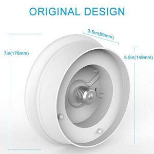 Lightdot 7” Modern LED Ceiling Light with Pull Chain 12W 4000K, 1300lm, 125W E26 Bulb Replacement, Energy Saving Flush Mount Lighting for Closets/Bedroom/Corridor (2 Pack)