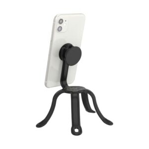 popsockets: flexible phone mount & stand, phone tripod mount, universal device mount - black