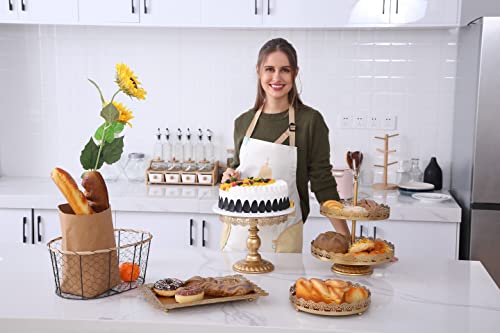 XINLIYA 4Pcs Set Metal Cake Stands Gold Cupcake Stands Holder Fruits Candy Dessert Display Plate Serving Tower for Wedding Birthday Baby Shower Party Celebration Home Decoration