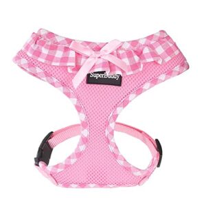 superbuddy upgraded no pull & no choke dog harness, super soft mesh breathable pet vest harnesses, lightweight adjustable vest harness for puppies small dogs comfort fit