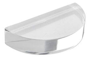 semicircular block, 3 inch - acrylic - polished sides - for use in light refraction and optics experiments - eisco labs