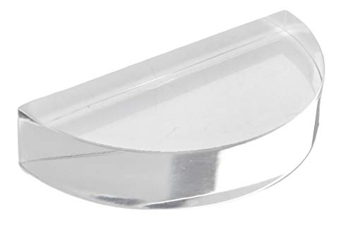 Semicircular Block, 3 Inch - Acrylic - Polished Sides - for Use in Light Refraction and Optics Experiments - Eisco Labs