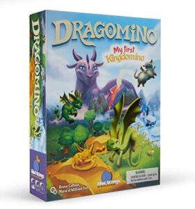 blue orange games dragomino, my first kingdomino- kid strategy game for 2 to 4 players- ages 5 and up