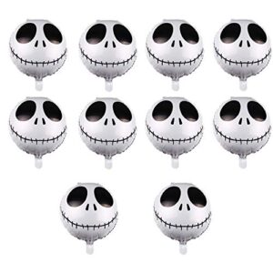 10pcs halloween skeleton demon aluminum foil balloon, suitable for halloween, cosplay theme party decoration, wedding birthday party decoration(18 inches)