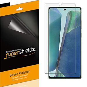 (6 pack) supershieldz designed for samsung galaxy note 20 5g screen protector, high definition clear shield (pet)
