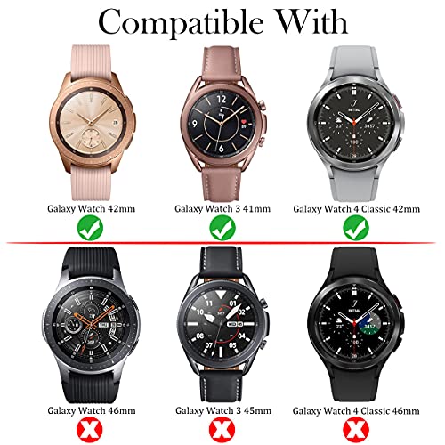 Suoman 4-Pack for Samsung Galaxy Watch 3 41mm Screen Protector Tempered Glass for Galaxy Watch 3 41mm [2.5D 9H Hardness] [Anti-Scratch] [Perfectly Fit]