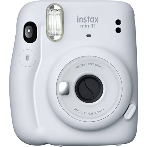 Fujifilm Instax Mini 11 Instant Camera + Fuji Instax Film 20 Shots + Protective Case + Frames Design Kit (Ice White)