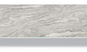 CounterArt Grey Marble Design 5mm Heat Tolerant Tempered Glass Cutting Board/Instant Counter 20.5" x 11.75" Instantly Adds Additional Counter Space & Food Preparation Area