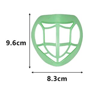 Face Covering Protective 3D Bracket Mouth Shields Holder for Men Women Increase Breathing Space Unisex Internal Nose Bridge Supporting Reusable Extension Bracket Washable (Blue/Green/White, 4/6pcs)