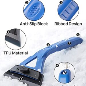 JOYTUTUS Snow Brush and Ice Scraper, Snow Scraper Brush for Car Windshield, Snow Remover for Cars, Trucks, SUV