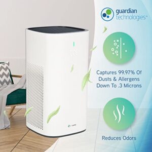 Germ Guardian AP5800W 19" Hi-Performance Air Purifier Tower Console with HEPA Filter & Air Quality Sensor